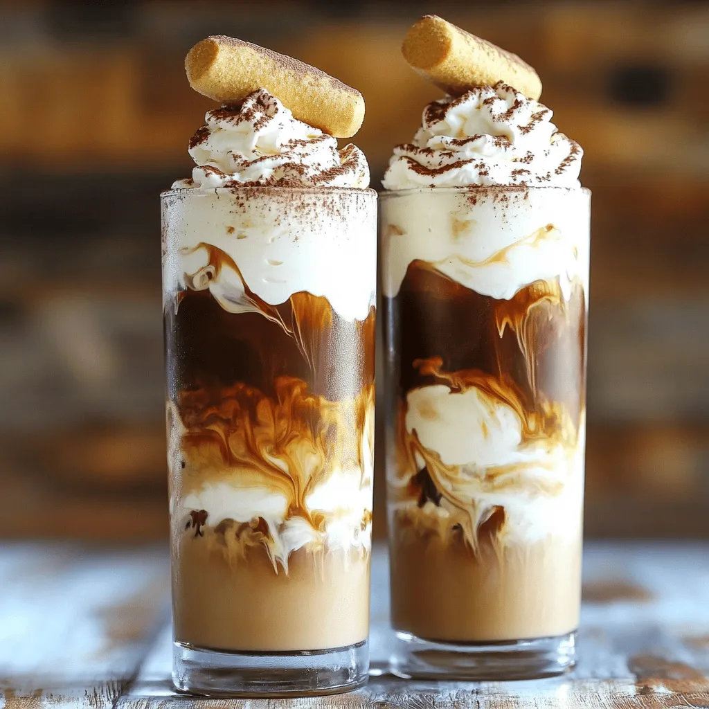 - 2 Tassen gekochter und abgekühlter Kaffee - 1 Tasse Milch (Vollmilch oder fettarm) - 3 Esslöffel Mascarpone-Käse