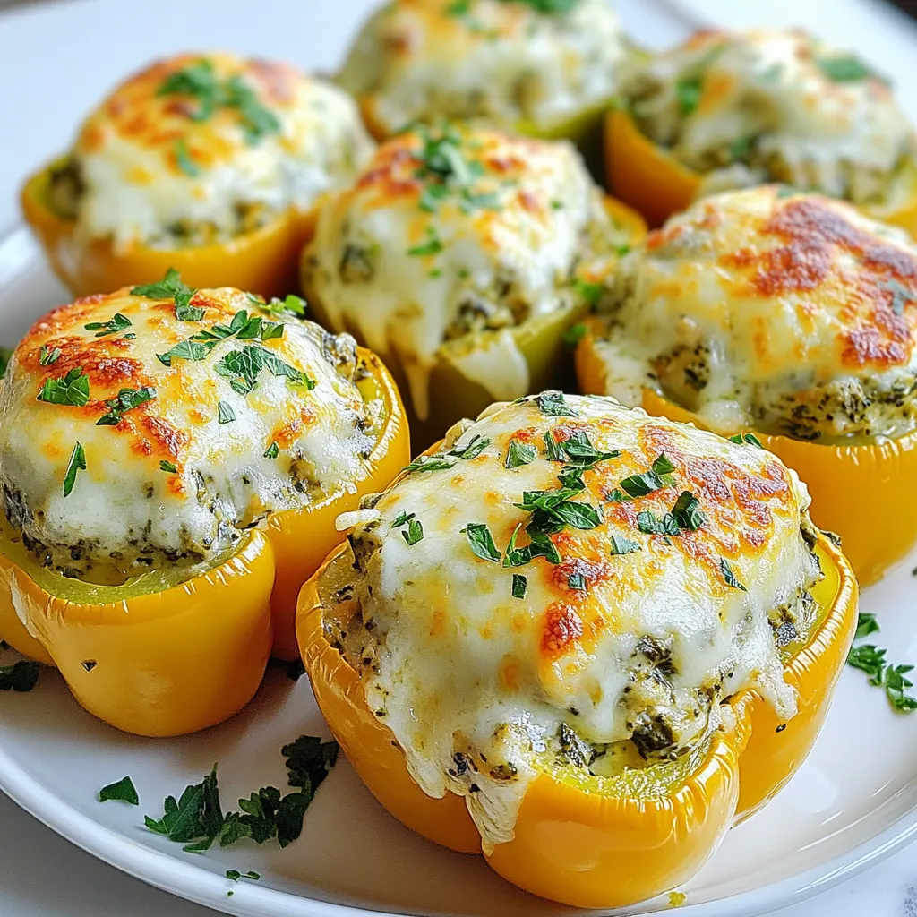 Spinach Artichoke Stuffed Peppers Einfache und Schmackhafte