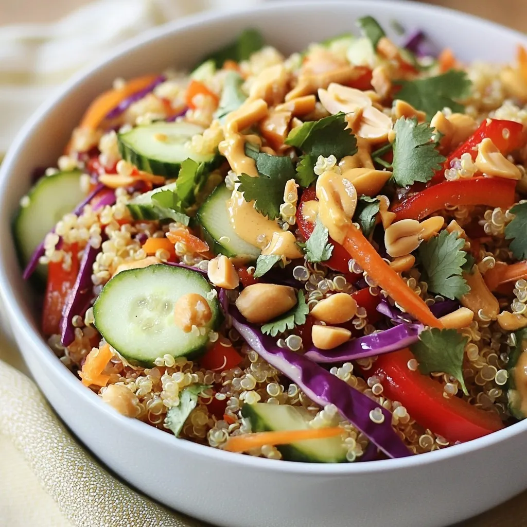 Thai Peanut Quinoa Salad Frisch und Nahrhaft Genießen