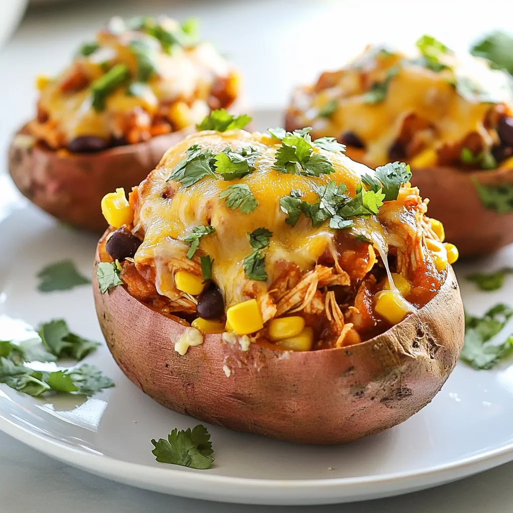 BBQ Chicken Stuffed Sweet Potatoes Genuss für Alle
