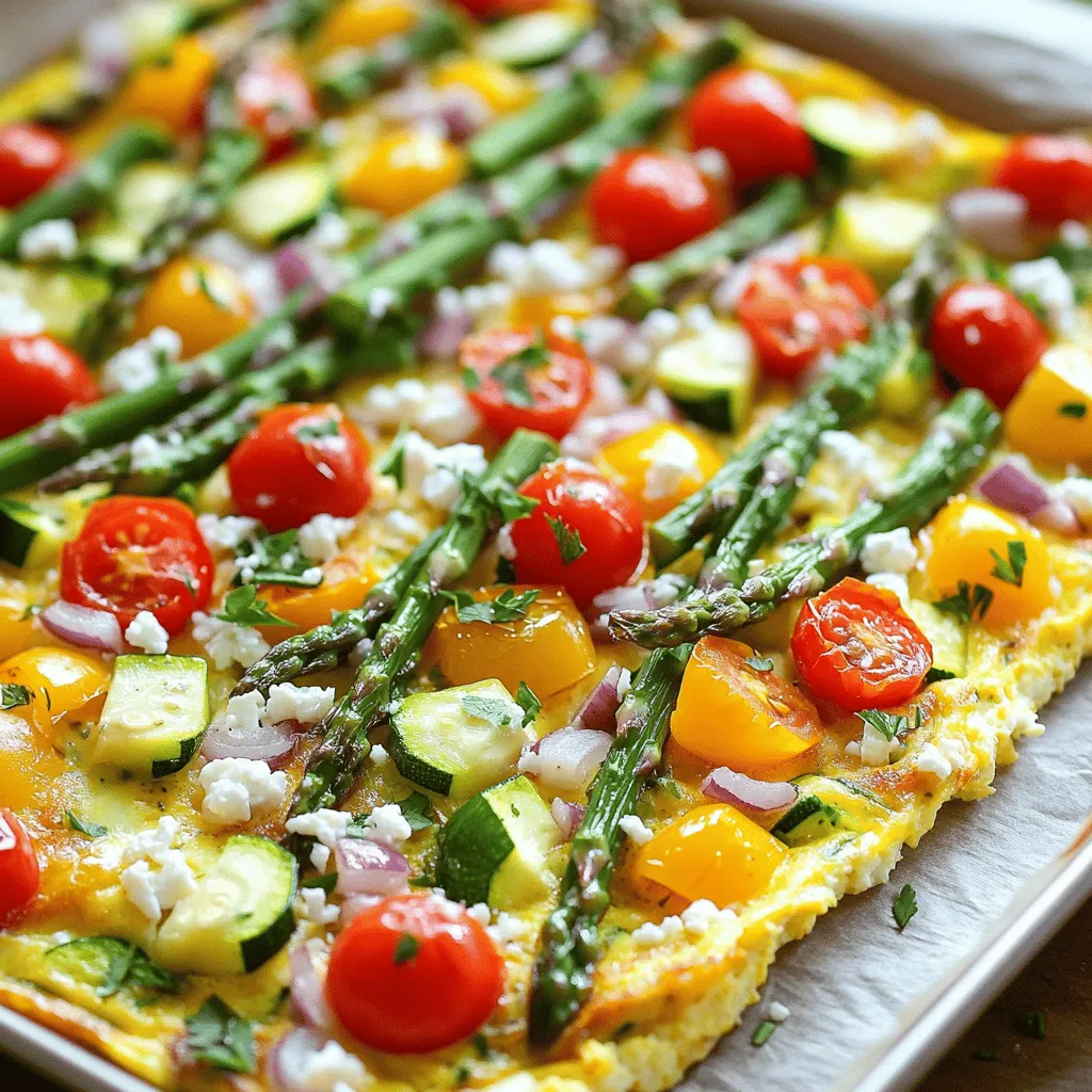 Frische Spring Veggie Sheet Pan Frittata Rezeptidee
