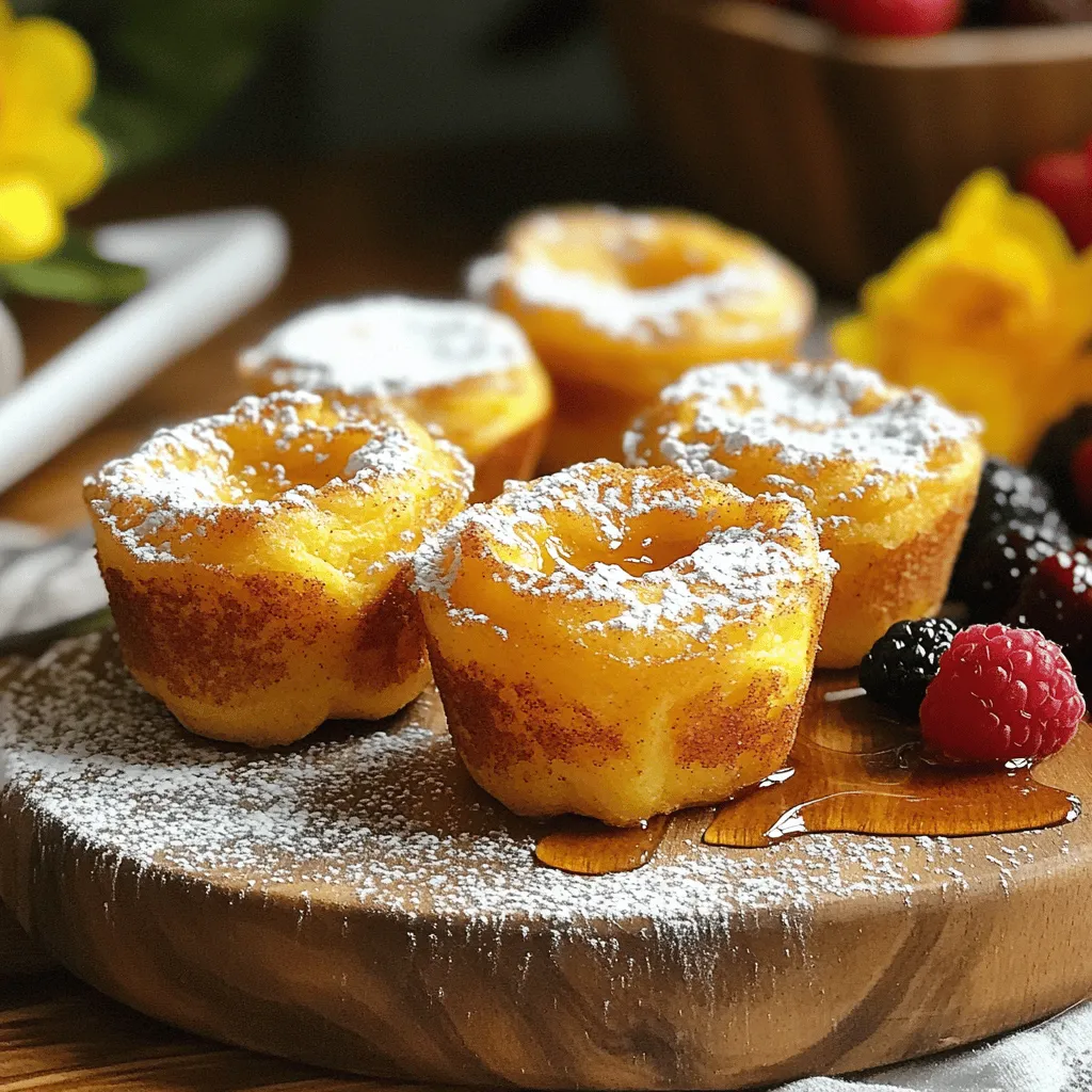 Einfache Zimt-Zucker Französische Toast Muffins