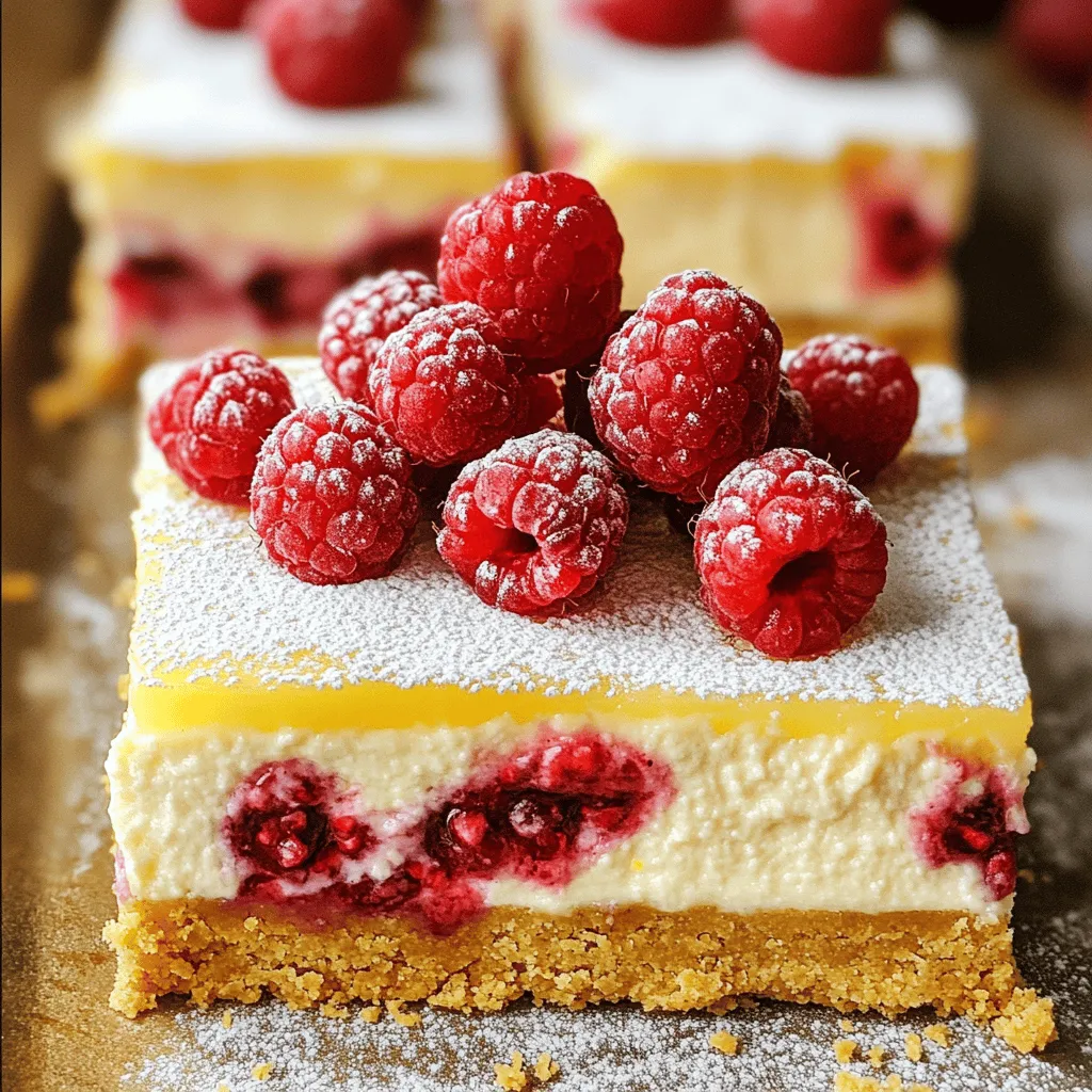 Himbeer Zitronen Käsekuchen Riegel Frisch und Lecker
