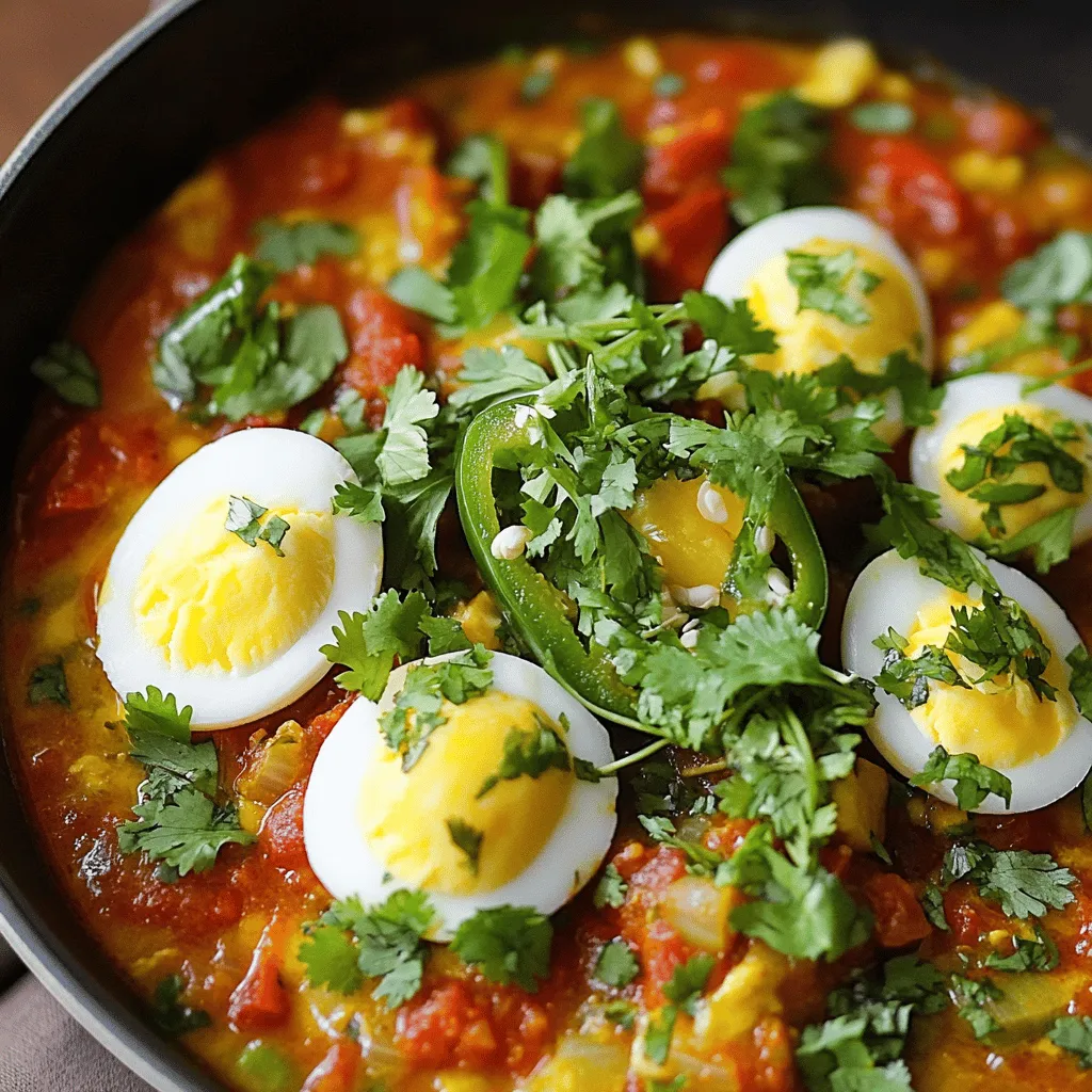 Um Frühstücks-Chili mit Eiern zuzubereiten, brauchst du frische und schmackhafte Zutaten. Du benötigst eine Dose Kidneybohnen, eine Dose schwarze Bohnen, eine kleine Zwiebel, zwei Knoblauchzehen, eine rote Paprika und eine grüne Paprika. Zusätzlich kommen zwei große Tomaten, ein bis zwei Jalapeños, gemahlener Kreuzkümmel, Paprikapulver und Chili-Pulver dazu. Für die Eier brauchst du vier Stück, etwas Olivenöl, Salz, Pfeffer, frische Korianderblätter und Avocado-Würfel, falls du magst.