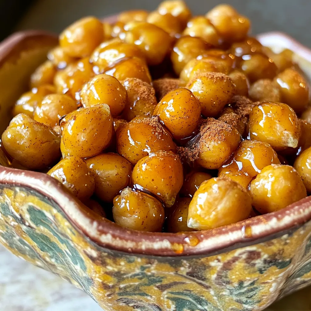 Maple Cinnamon Roasted Chickpeas Schmackhafte Snackidee