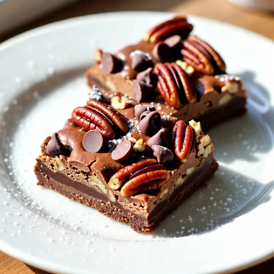 Schokoladen-Pekan-Pie-Riegel Einfaches Rezept genießen