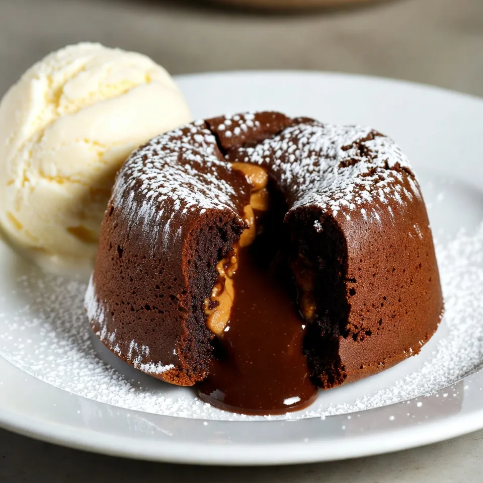 Schokoladen-Erdnussbutter-Lava-Kuchen Genussvoll und Easy