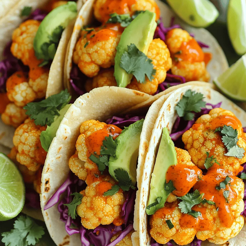 Buffalo Cauliflower Tacos Einfach und Geschmackvoll