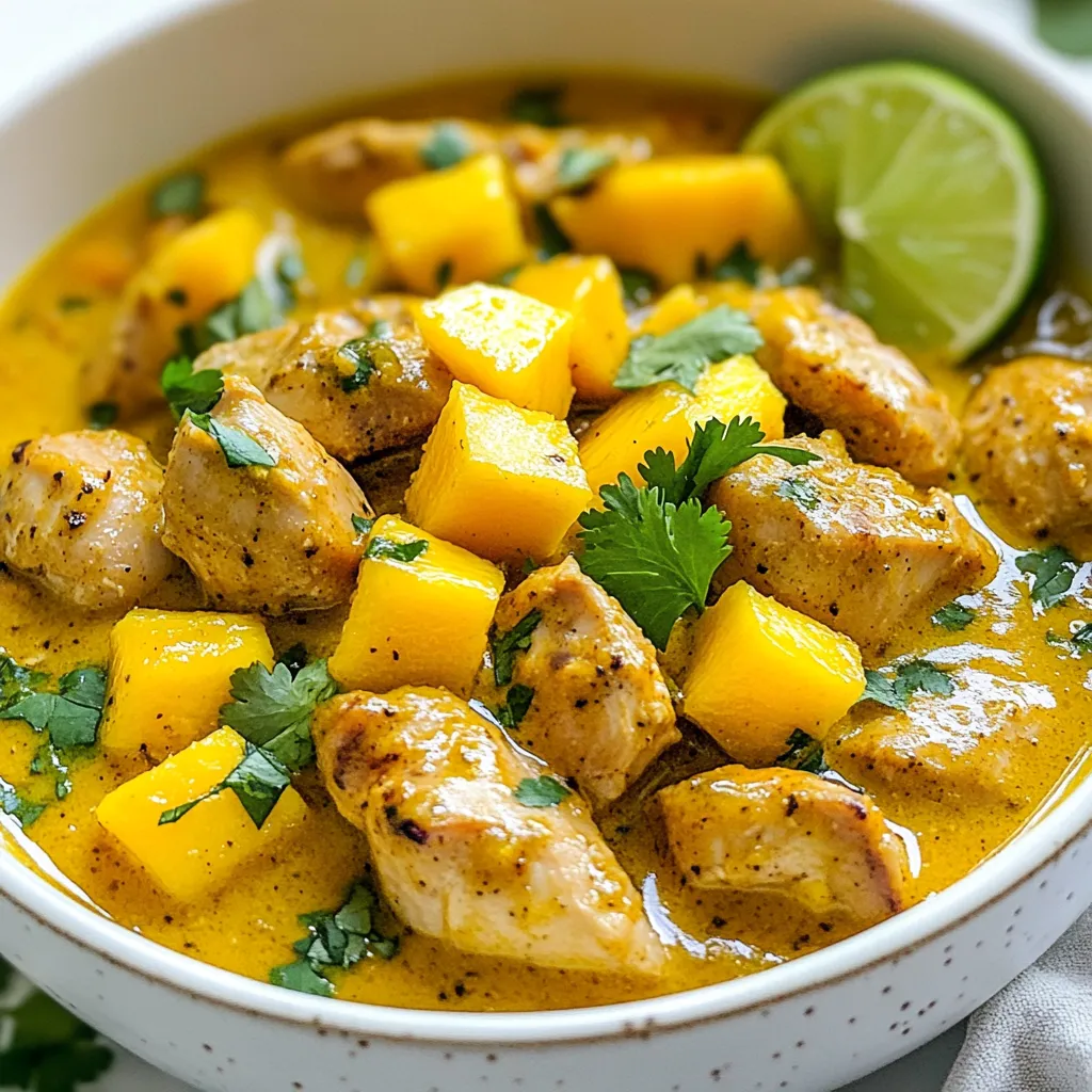 Mango Chicken Curry leckeres und einfaches Rezept