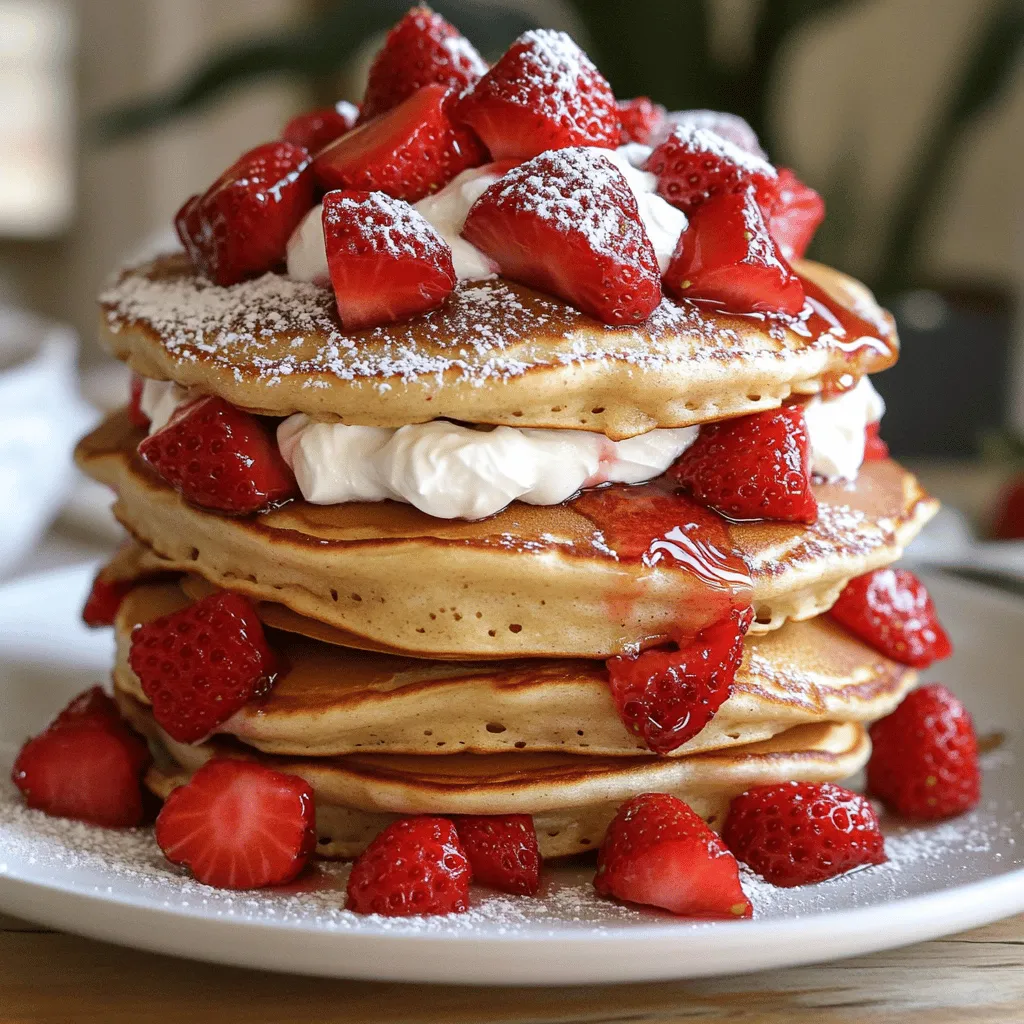 Erdbeer-Käsekuchen-Pfannkuchen Einfaches Rezept