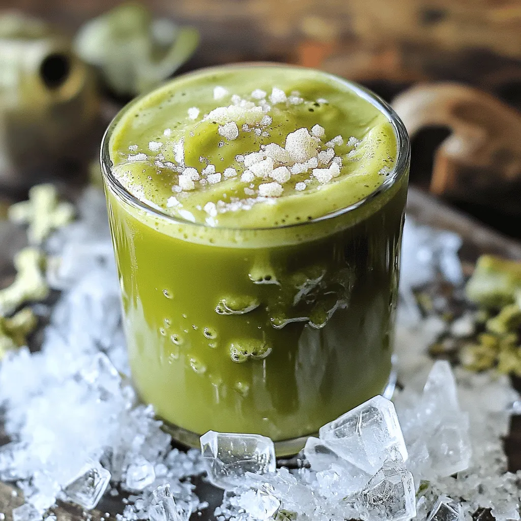 Eisgekühlter Brauner Zucker Matcha Latte Genuss Rezept