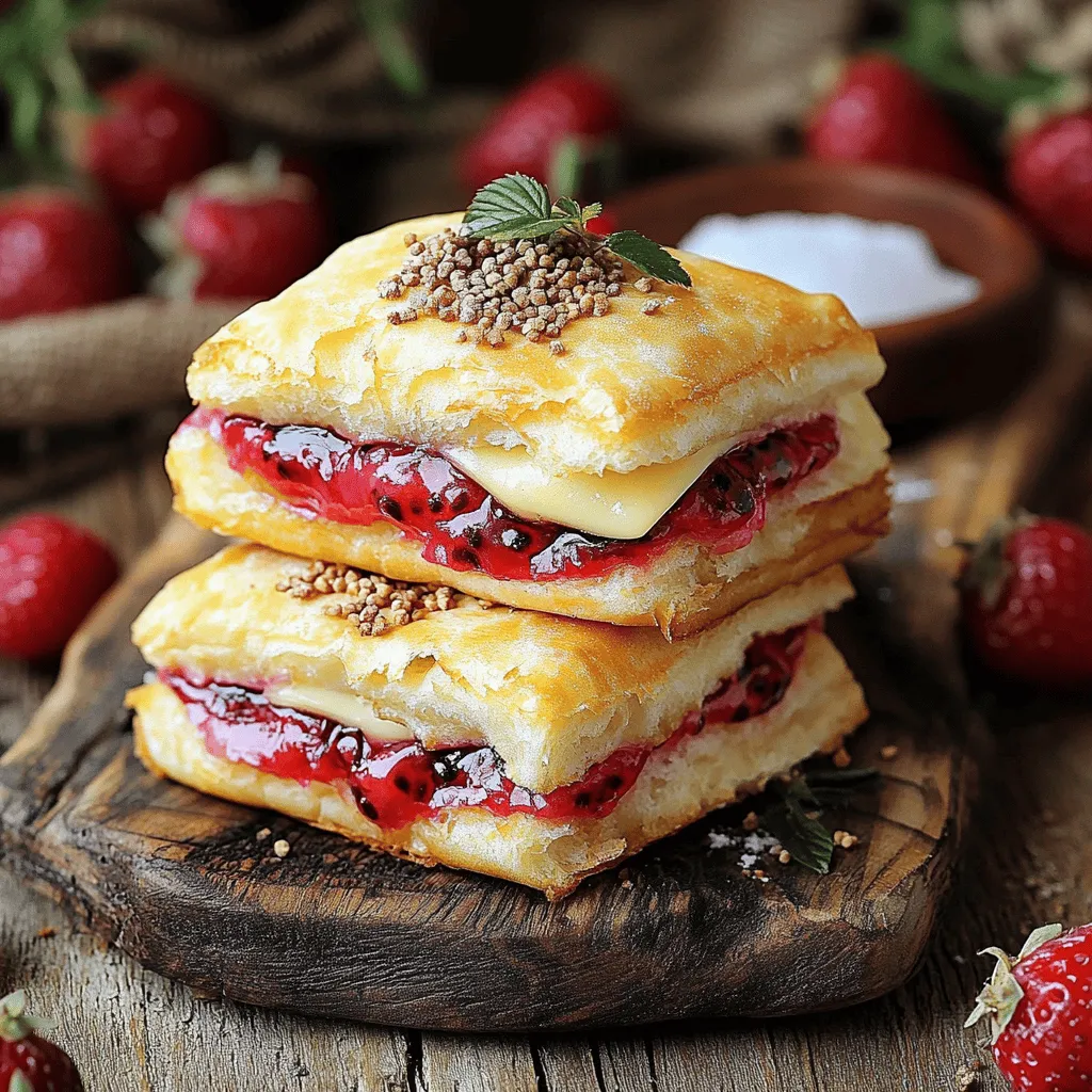 Frittierte Erdbeer-Käsekuchen-Sandwiches Leckerer Snack