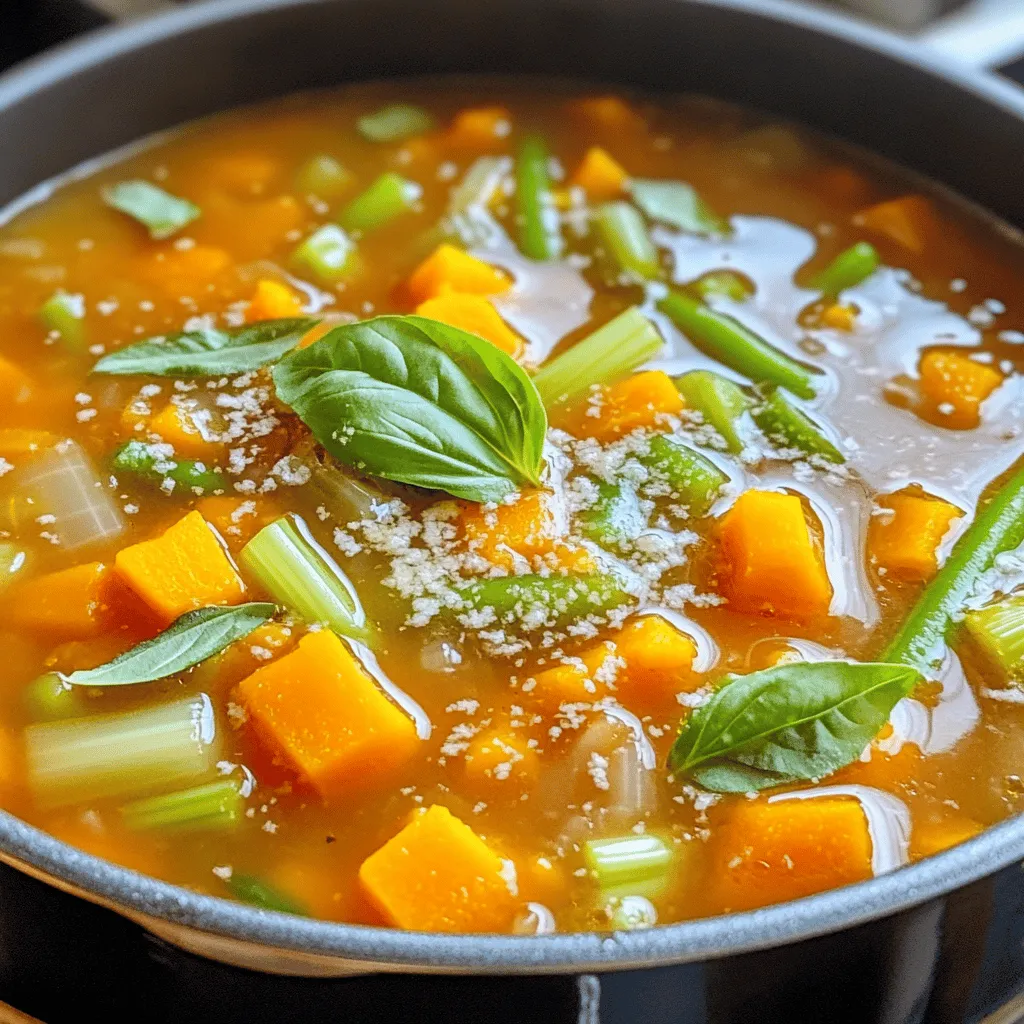 Herbstliche Minestrone-Suppe Einfach und Nahrhaft