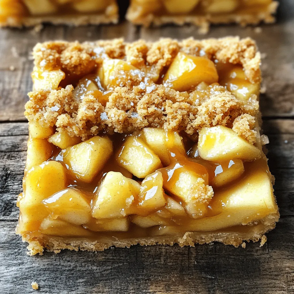 Salted Caramel Apple Pie Bars Köstlicher Genuss