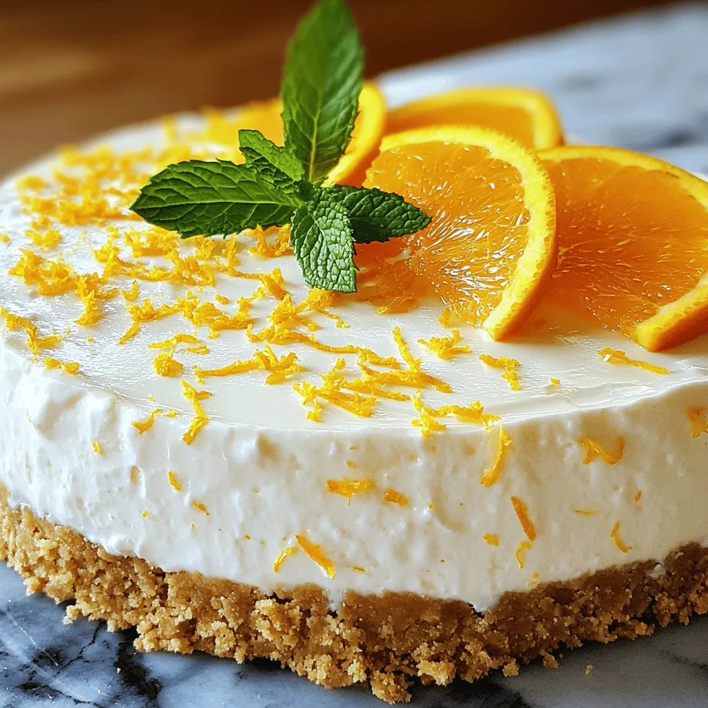 Um einen no bake orange creamsicle cheesecake zuzubereiten, benötigst du einige einfache Zutaten. Du brauchst 200 g Butterkekse, 100 g geschmolzene Butter, 500 g Frischkäse, 200 g Zucker, 2 Teelöffel Vanilleextrakt, 240 ml Schlagsahne, 100 ml frischen Orangensaft und die Schale von zwei Orangen. Gelatine ist optional, aber sie hilft, den Kuchen stabil zu machen.