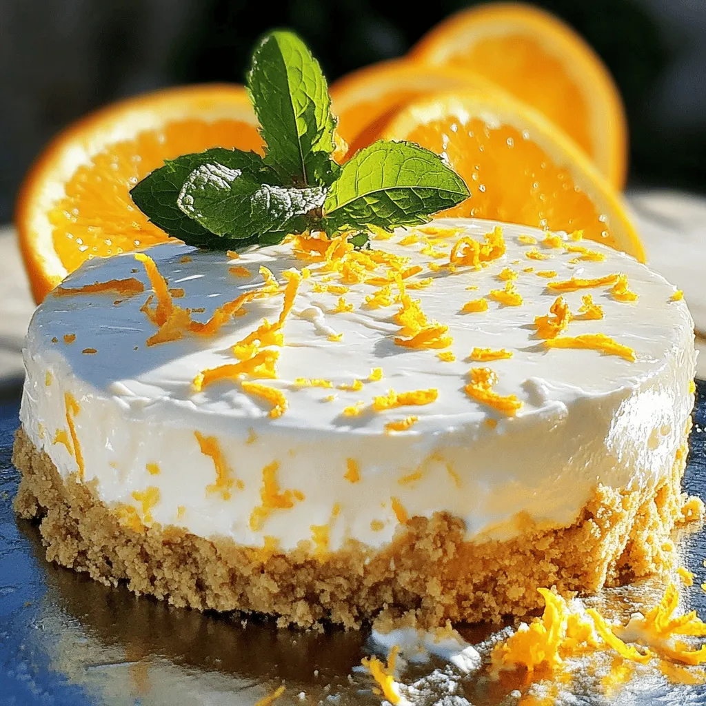 No Bake Orange Creamsicle Cheesecake Freude pur