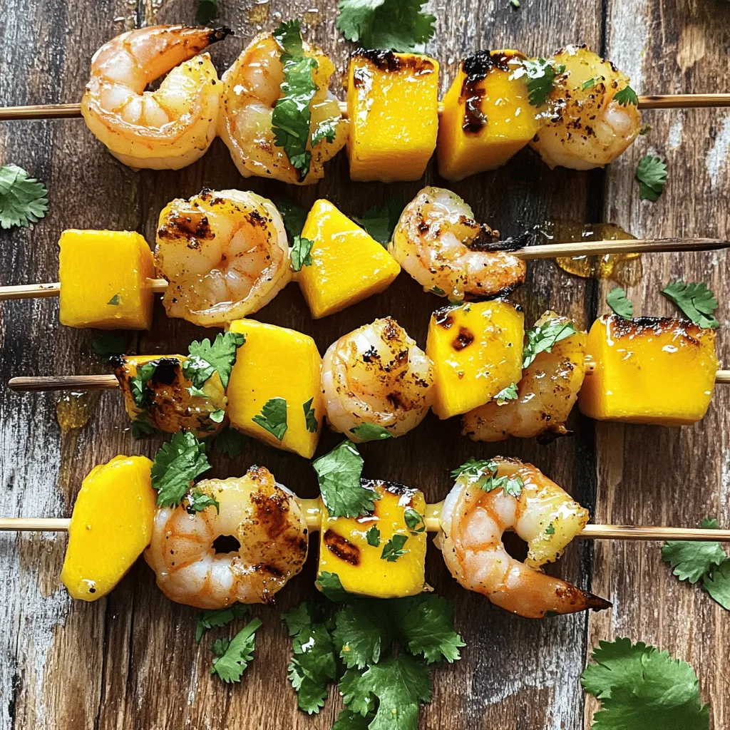 Mango-Lime Garnelen-Spieße Einfaches Grillvergnügen