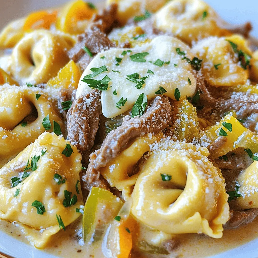 Cheesesteak Tortellini in cremiger, satter Sauce
