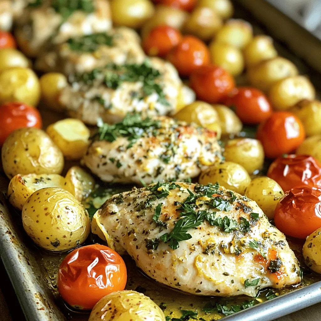 Sheet Pan Lemon Herb Chicken Einfache und schnelle Mahlzeit