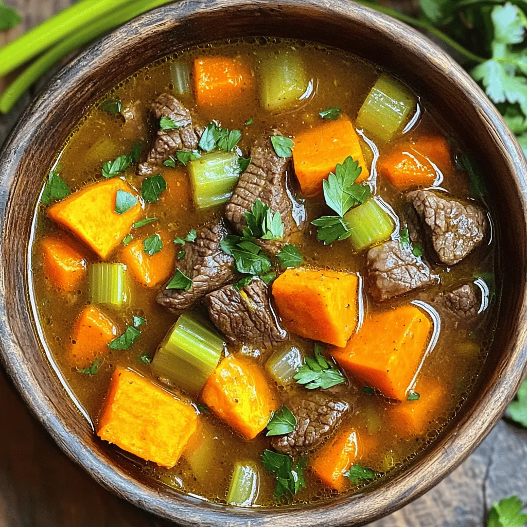 Beef &#038; Sweet Potato Stew (Slow Cooker) Einfaches Rezept