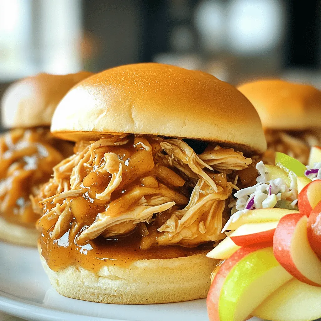 Slow Cooker Apple Cider Pulled Chicken Sandwiches lecker