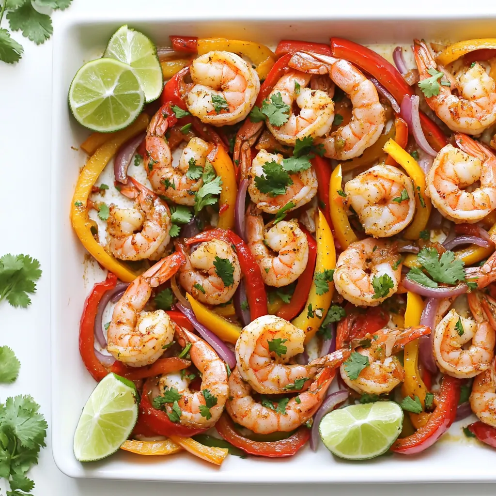 Sheet-Pan Garlic Butter Shrimp Fajitas Schnelle Delikatesse