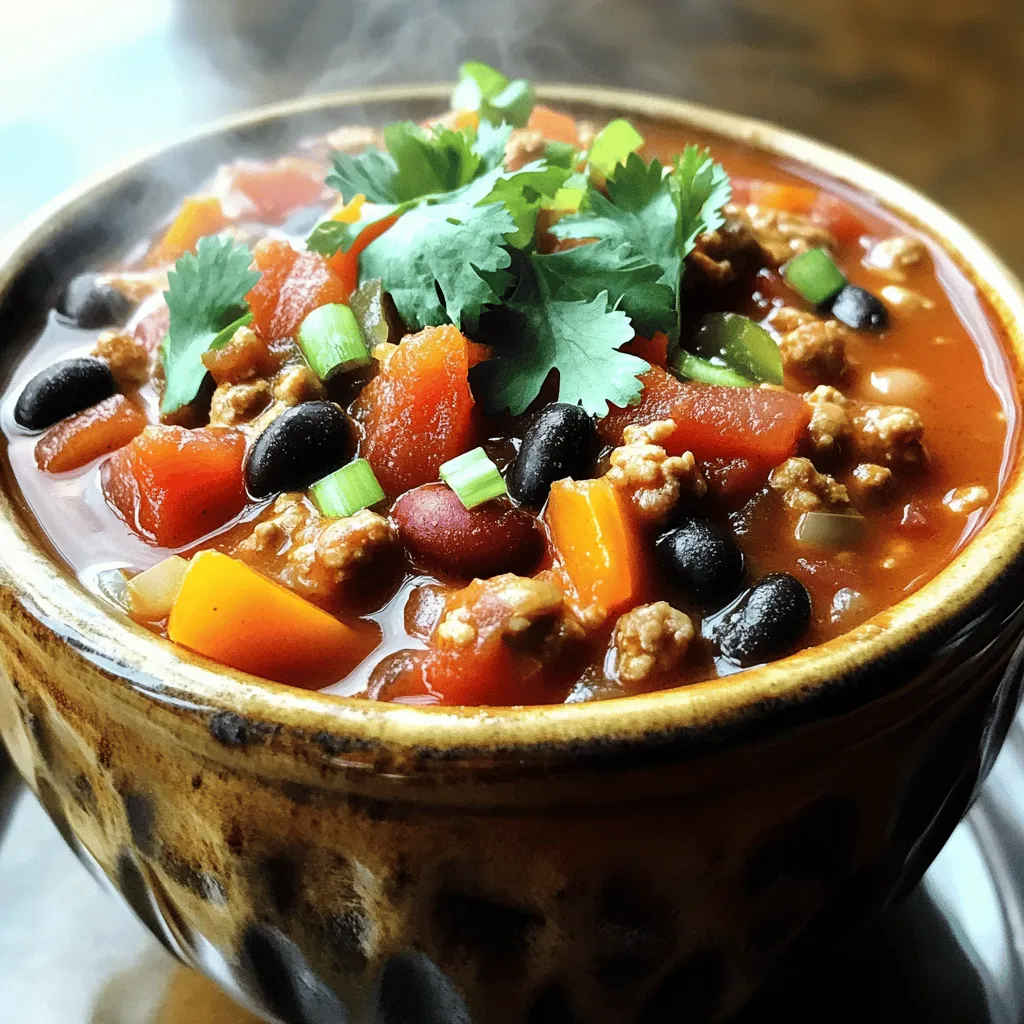 Slow Cooker Sweet Spicy Turkey Chili Einfaches Rezept