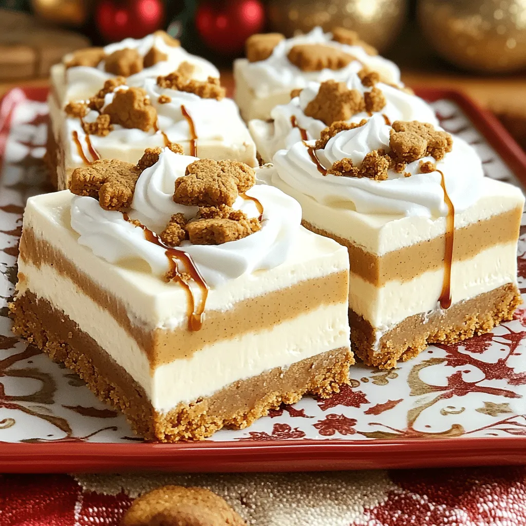 No-Bake Gingerbread Cheesecake Bars Einfach und Lecker