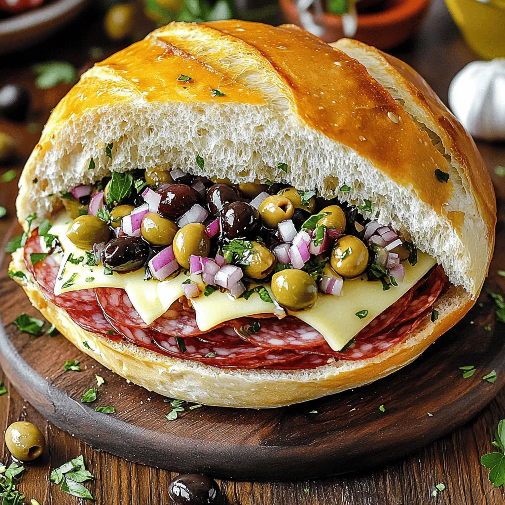Classic Italian Muffuletta Sandwich Rezept Köstlich