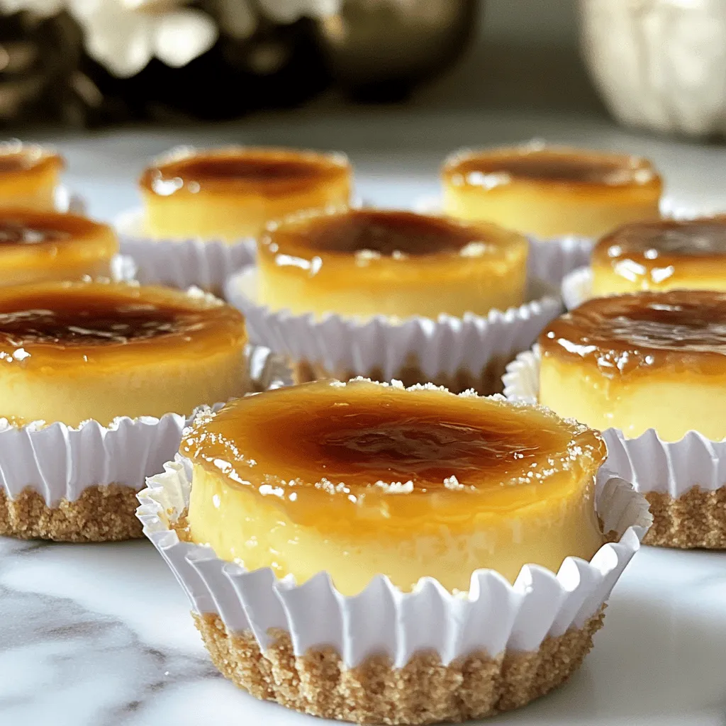 Mini Crème Brûlée Cheesecakes Köstliche Dessert Idee