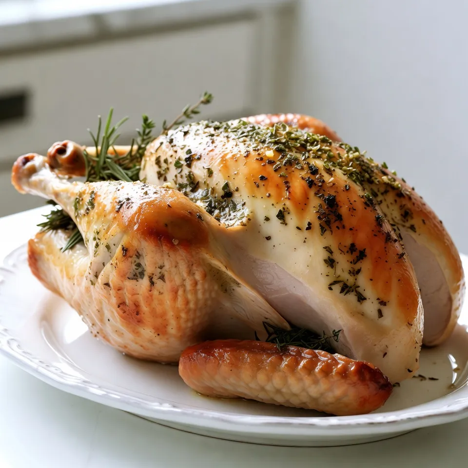 Knoblauch Kräuter Butter Gebratener Truthahn Rezept