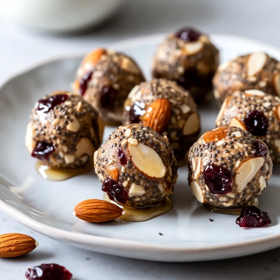 Cranberry Almond Energy Bites Gesunder Snack Genuss