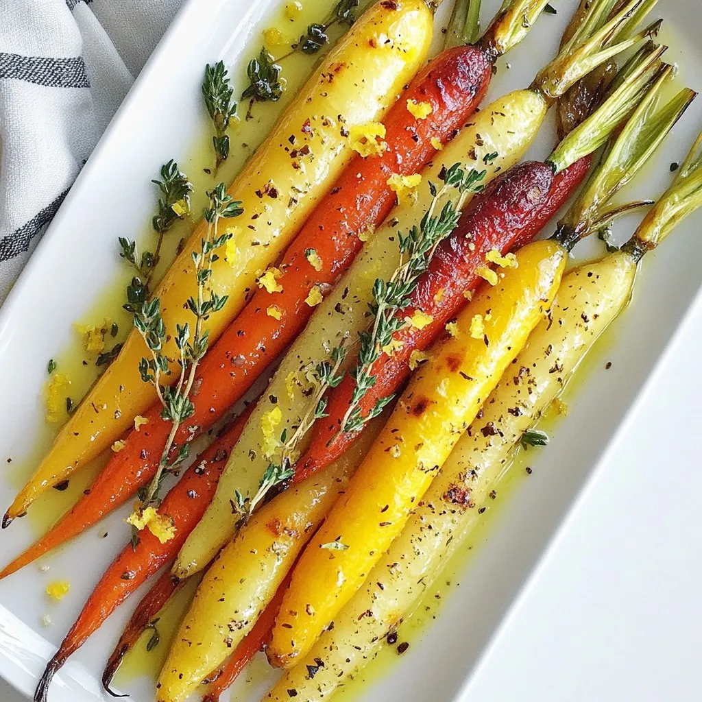Knoblauchbutter-geröstete Regenbogenmöhren lecker zubereiten