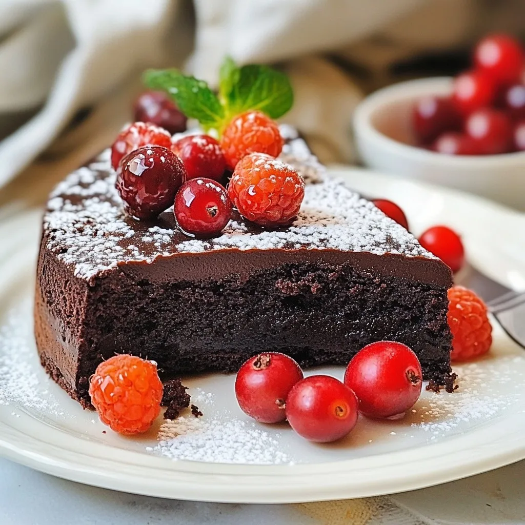 Flourless Chocolate Cake Einfaches und Leckeres Rezept