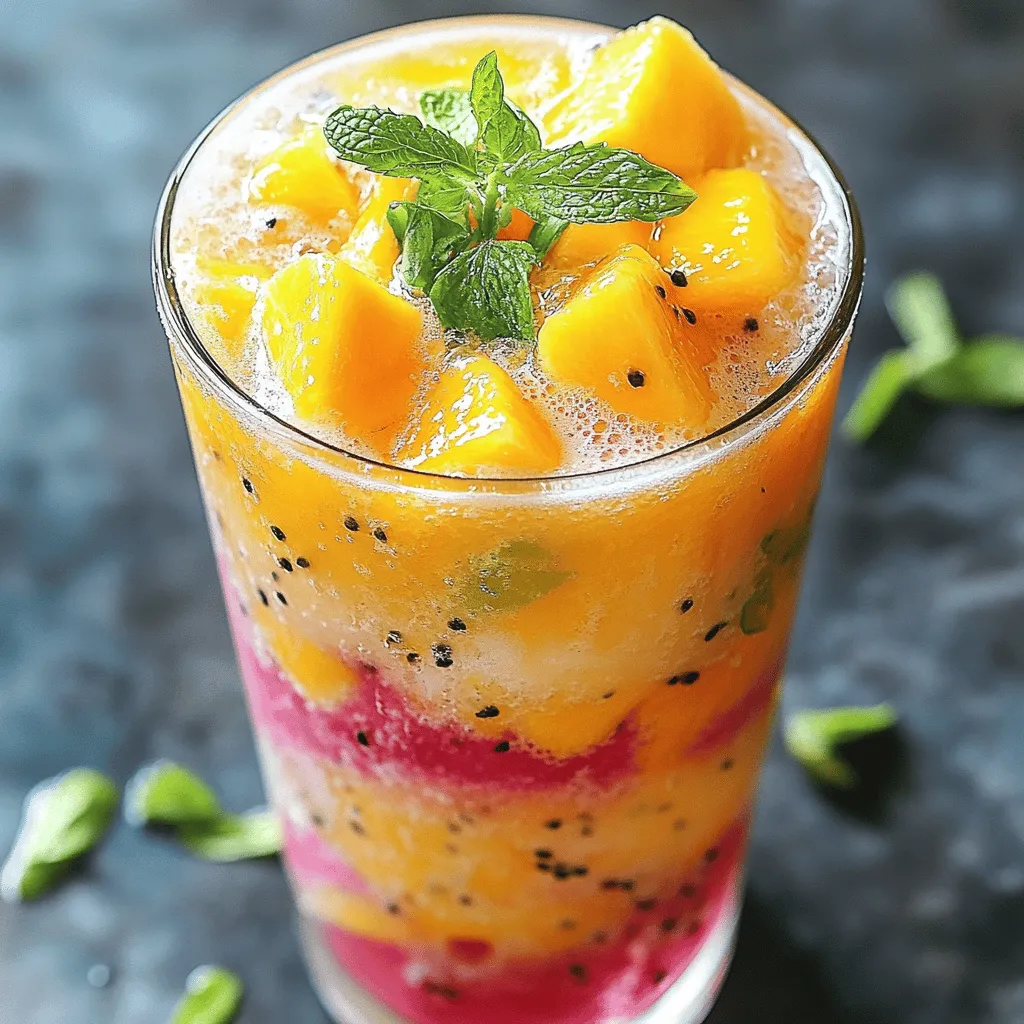 Mango Dragonfruit Refresher Rezept für Erfrischung