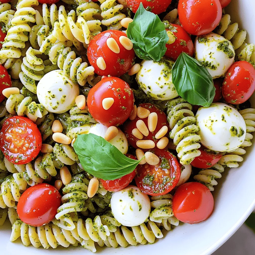 Einfache Pesto Caprese Pasta Salad für jeden Anlass