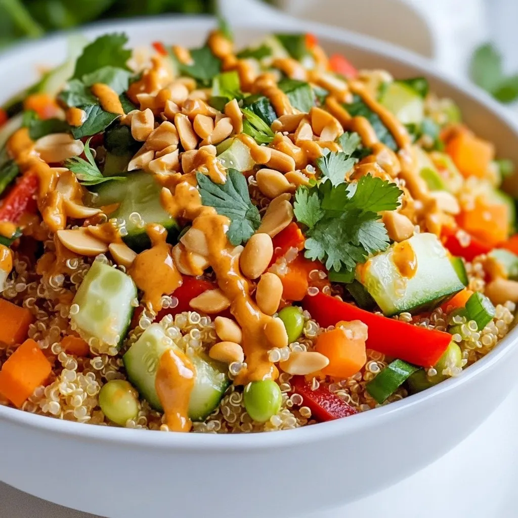 Thai Peanut Quinoa Salad Gesunde und leckere Wahl