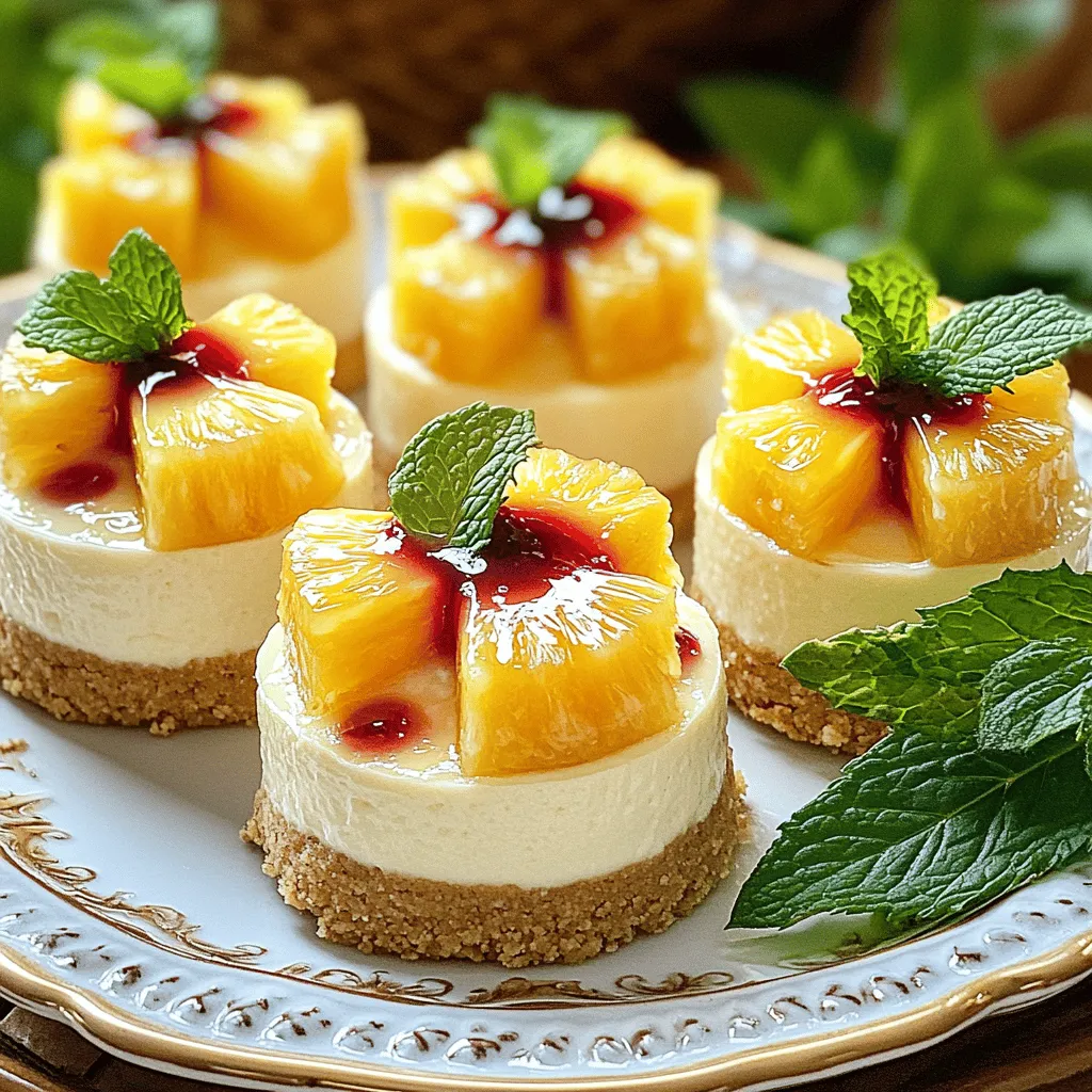 Mini Pineapple Upside Down Cheesecakes Lecker und Einfache