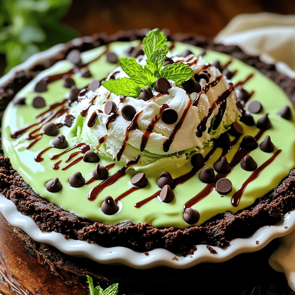 Mint Chocolate Chip Ice Cream Pie Leckere Versuchung