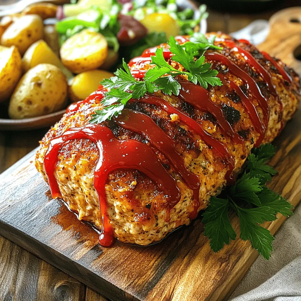 Knoblauch Parmesan Chicken Meatloaf Einfaches Rezept