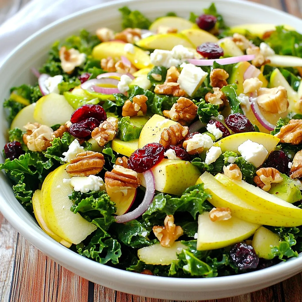 Kale Apple Cranberry Salad Frisch und Gesund Genießen