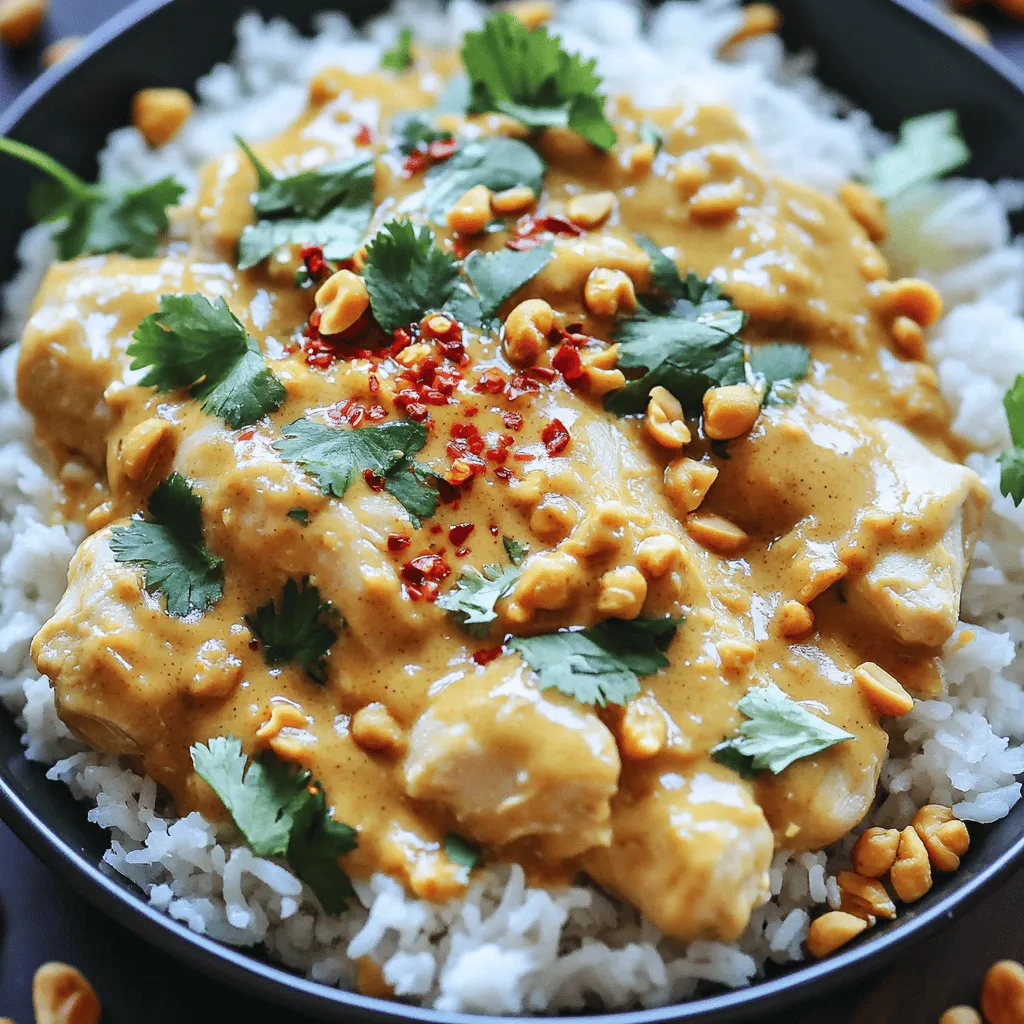 Für das Slow Cooker Peanut Chicken benötigst du einige wichtige Zutaten: