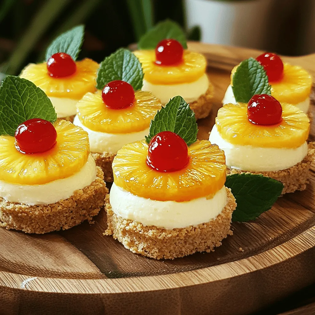 Mini Pineapple Upside-Down Cheesecakes Leckere Rezeptidee