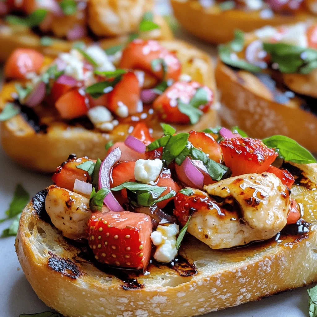 Erdbeer Bruschetta Hühnchen Einfach und Lecker Kochen