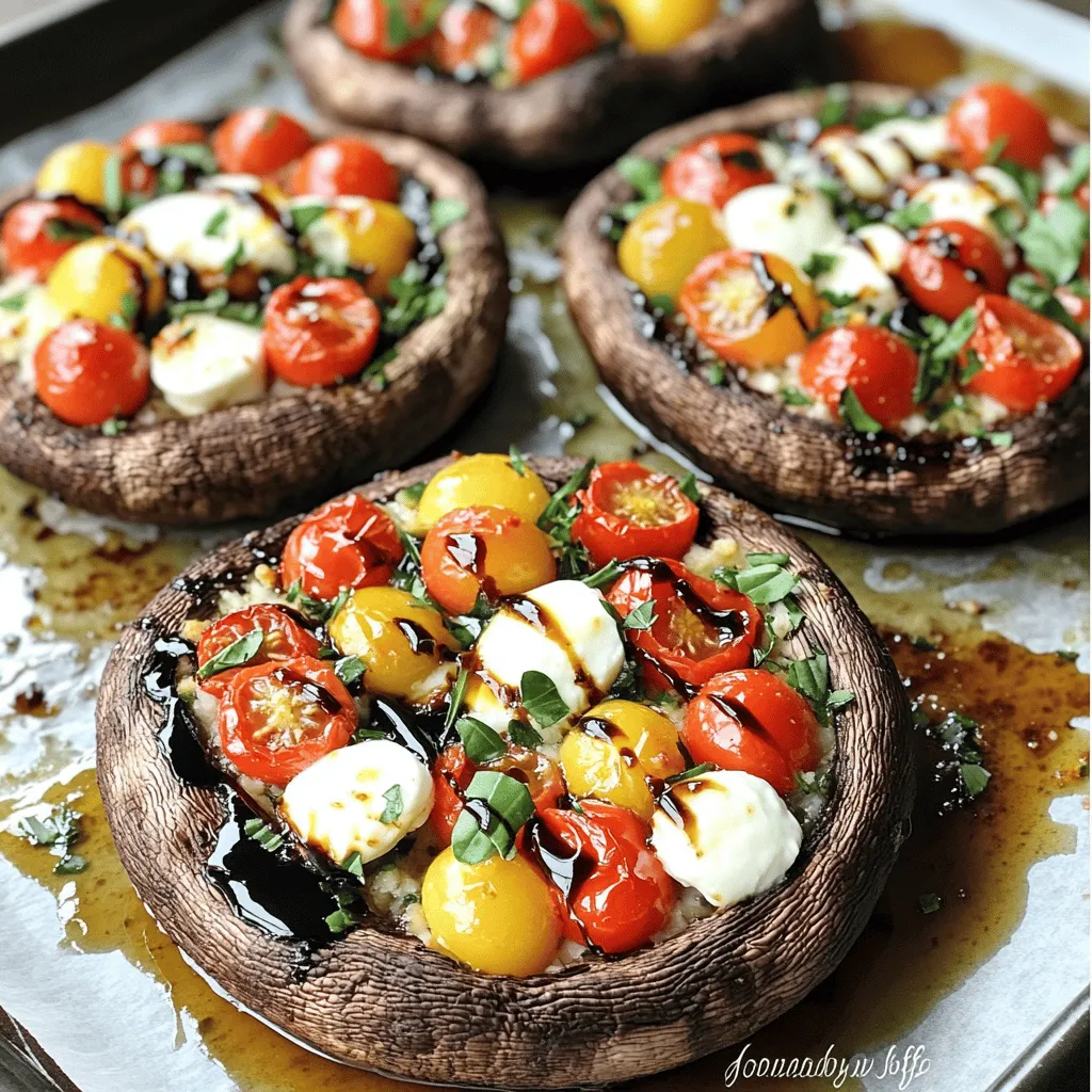Caprese Stuffed Portobello Mushroom Rezept köstlich