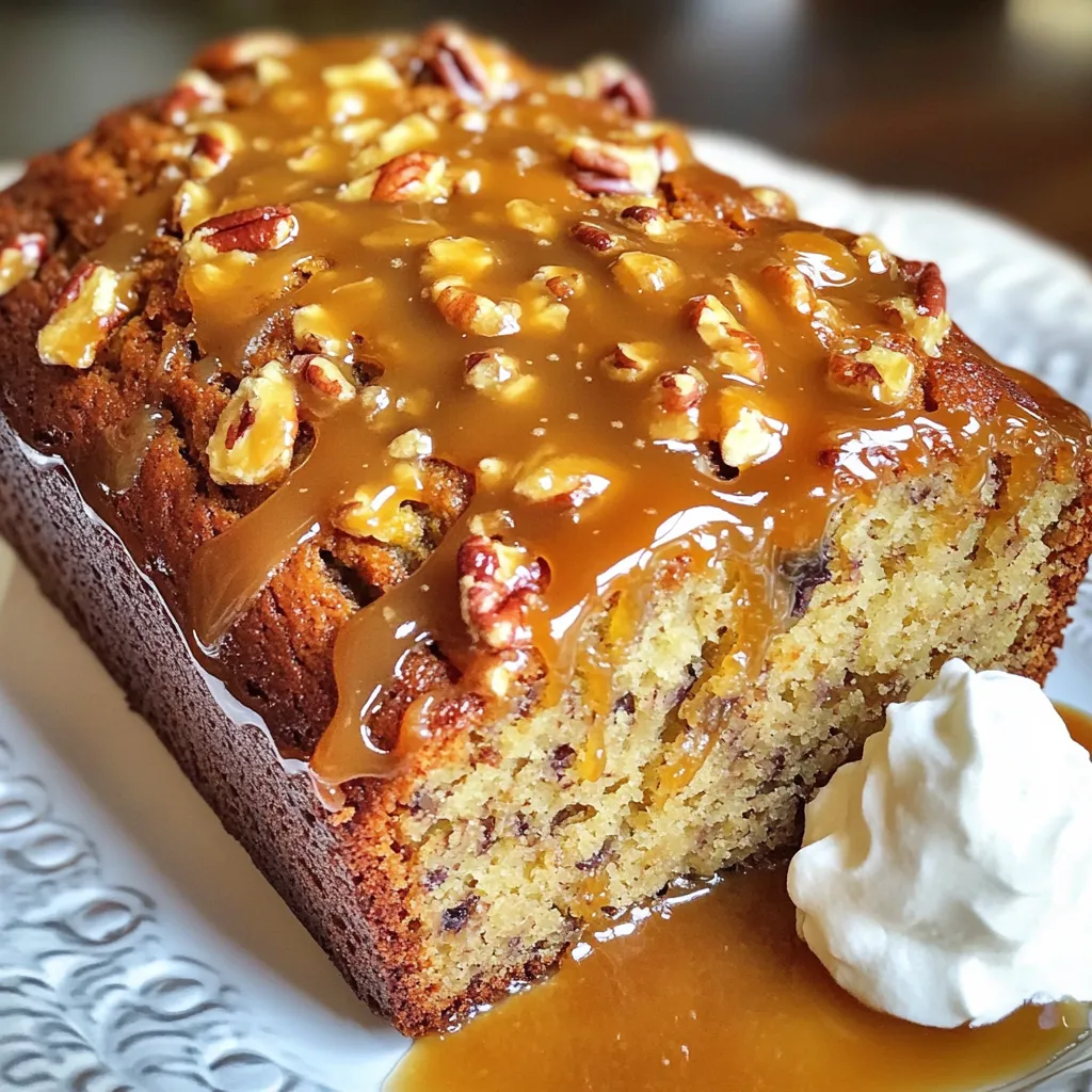 Karamell-Pekan-Bananenbrot Feuchtigkeit und Genuss