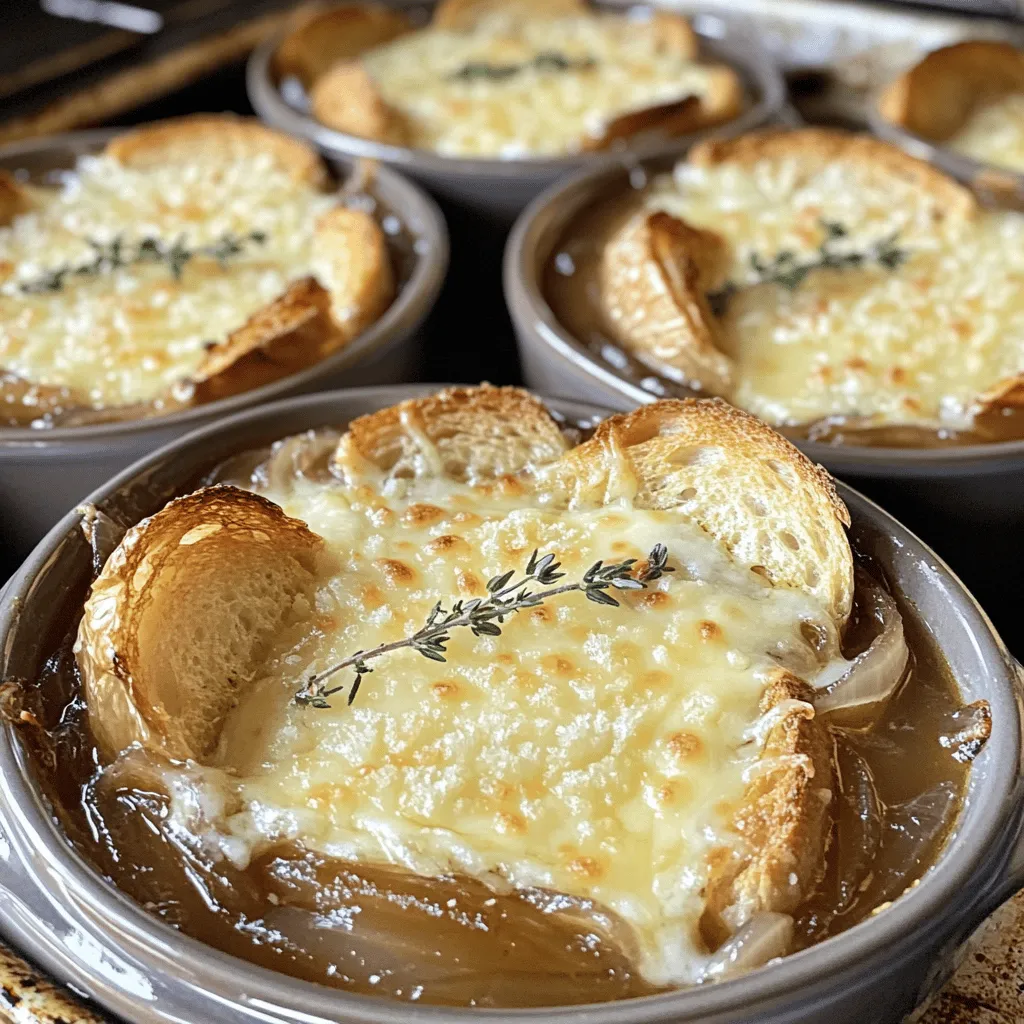 Baked French Onion Soup Einfaches herzhaftes Rezept