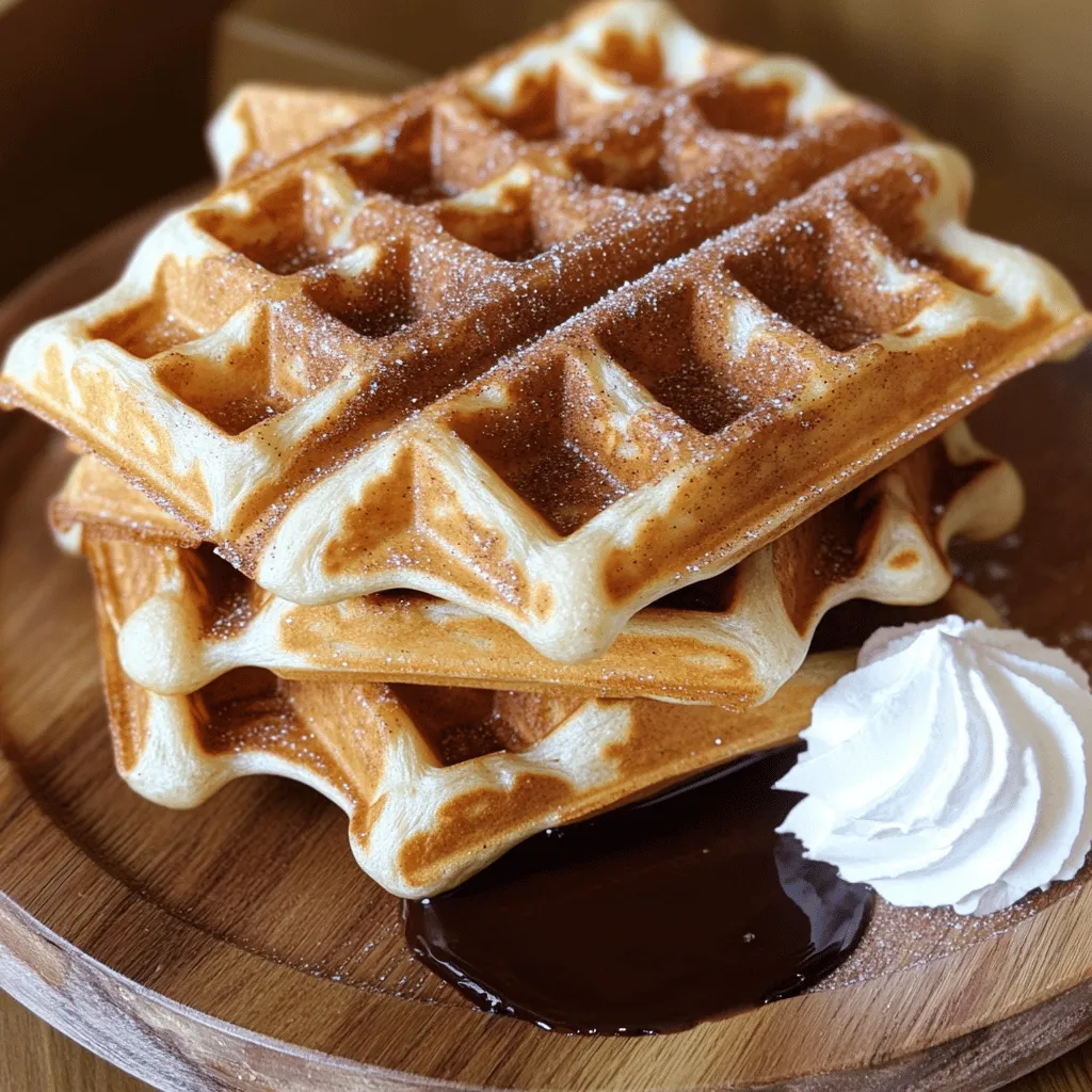 Cinnamon Sugar Churro Waffles Leckeres Frühstücksrezept
