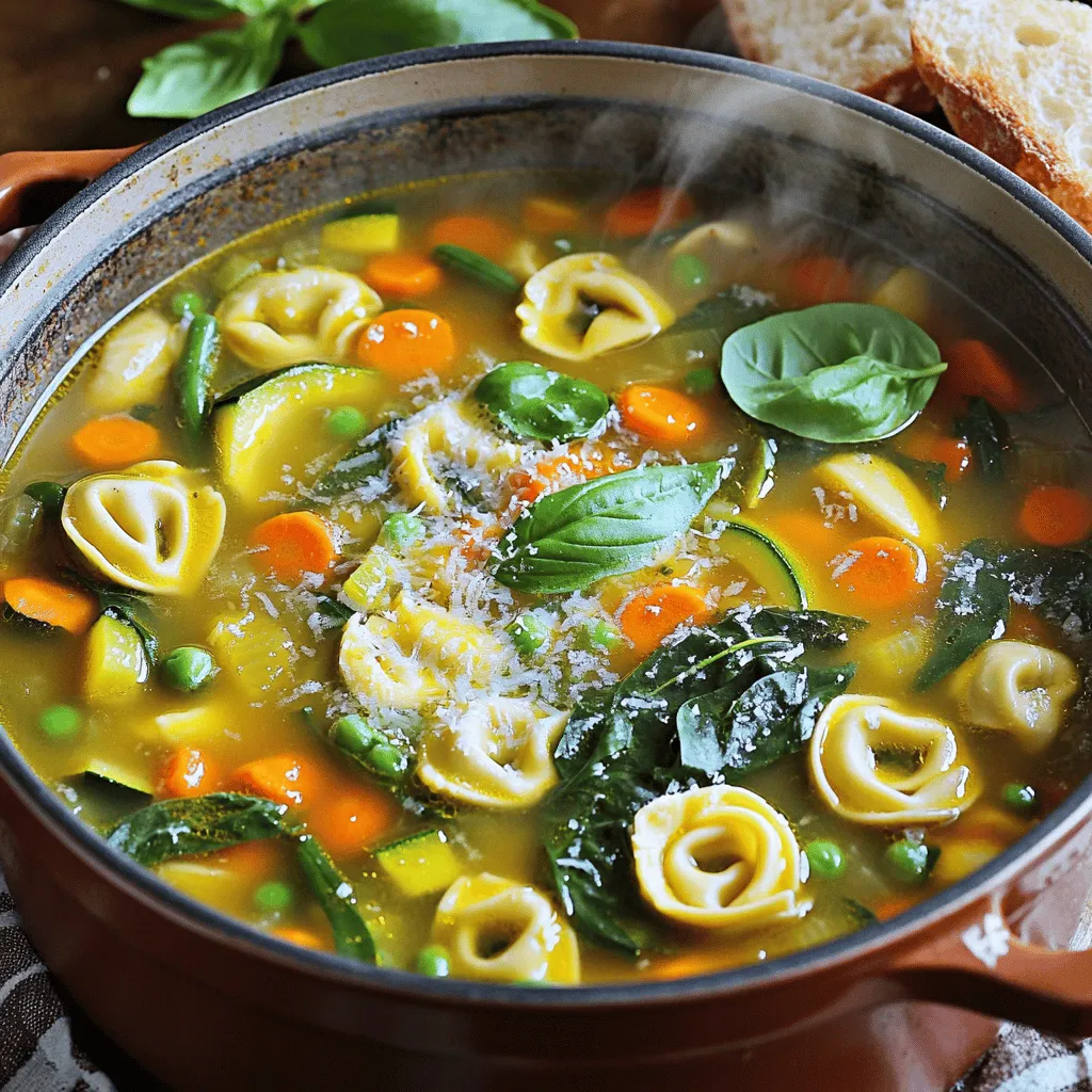 Veggie-Loaded Tortellini Soup Wohltuende Suppe