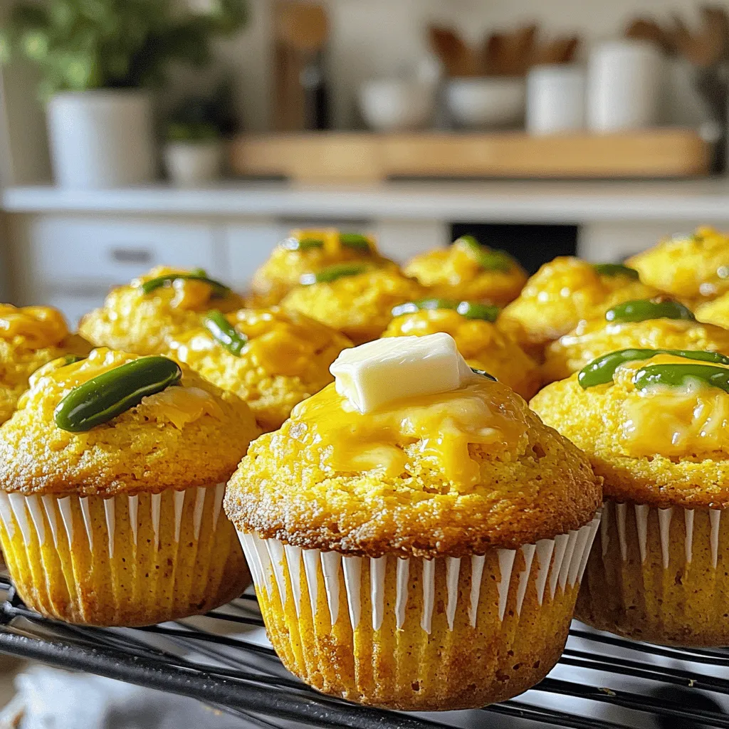 Jalapeño Cheddar Cornbread Muffins herzhaft und lecker